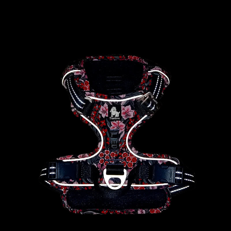 Truelove - Anti-Trek Reflecterend Hondenharnas met Bloemenpatroon (2025)